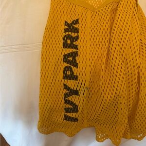 IVY PARK Mustard Mesh Skater Skirt